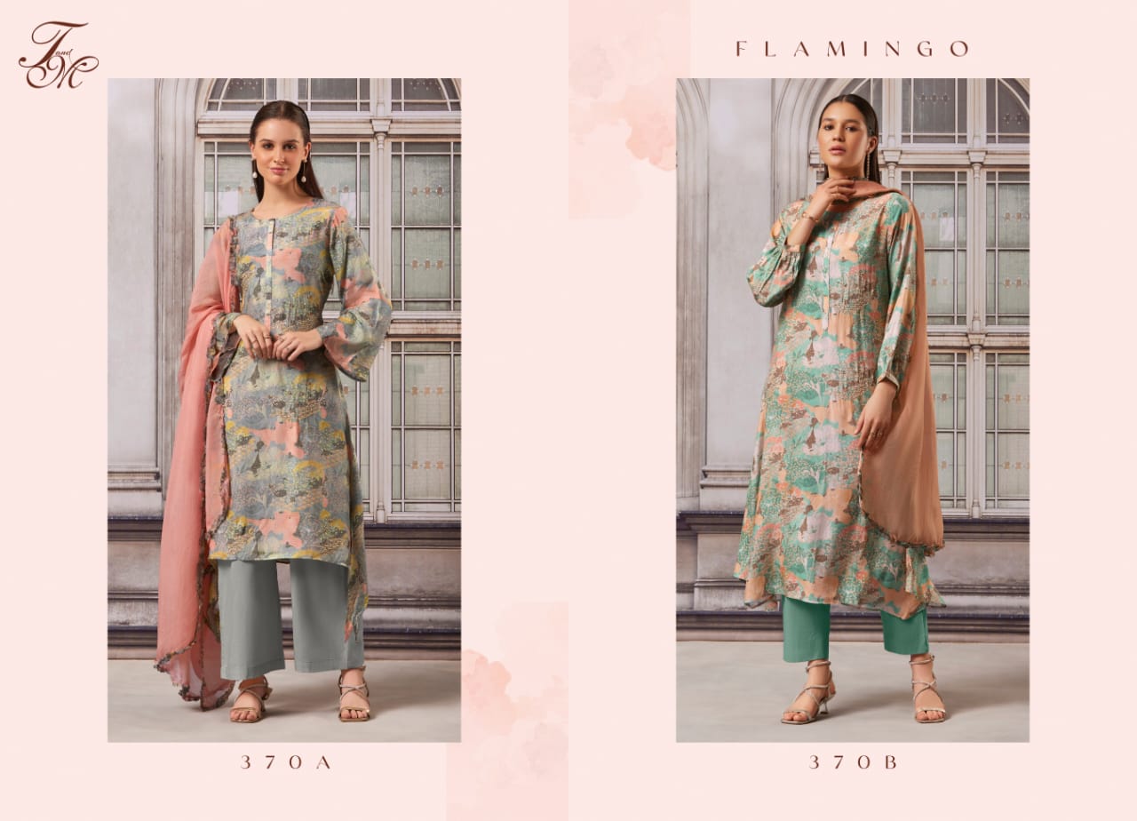 Flamingo T And M Cotton Silk Digital Printed Dress Material Wholesale Price In Surat